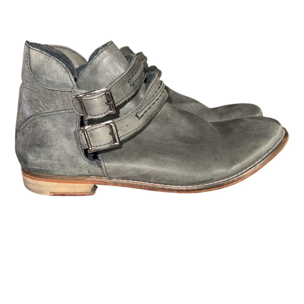 Free People Braeburn Leather Boho Booties Ankle Boots Size 37 7